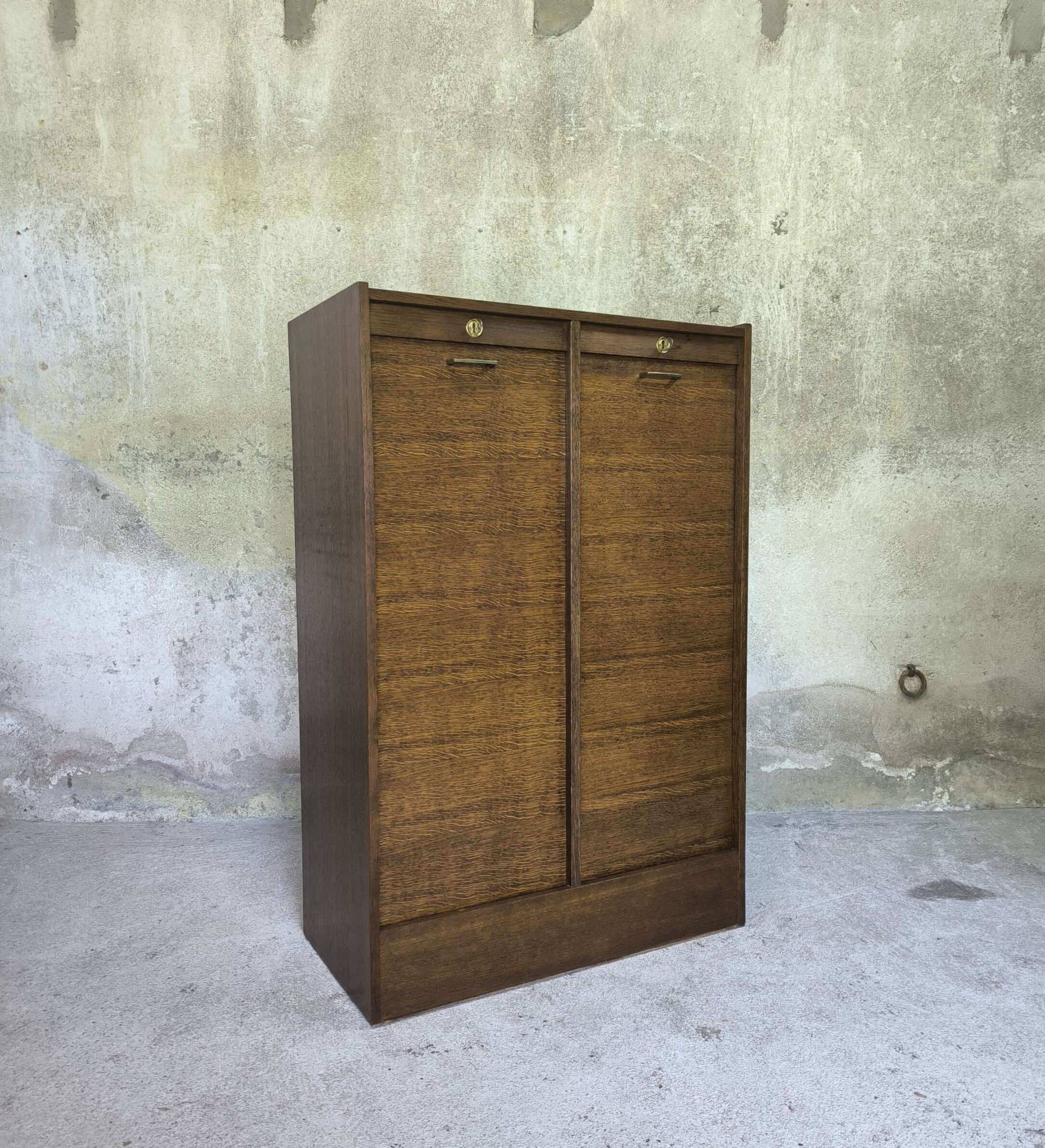Vintage double-door filing cabinet