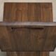 Gerrit Rietveld Zig Zag Chair is dark brown stained wood