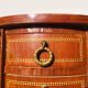 Console - table pedestal table marquetry style louis xv