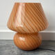 Pair of blown glass bedside lamps, Murano style, 1980s