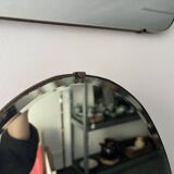 Oval beveled mirror