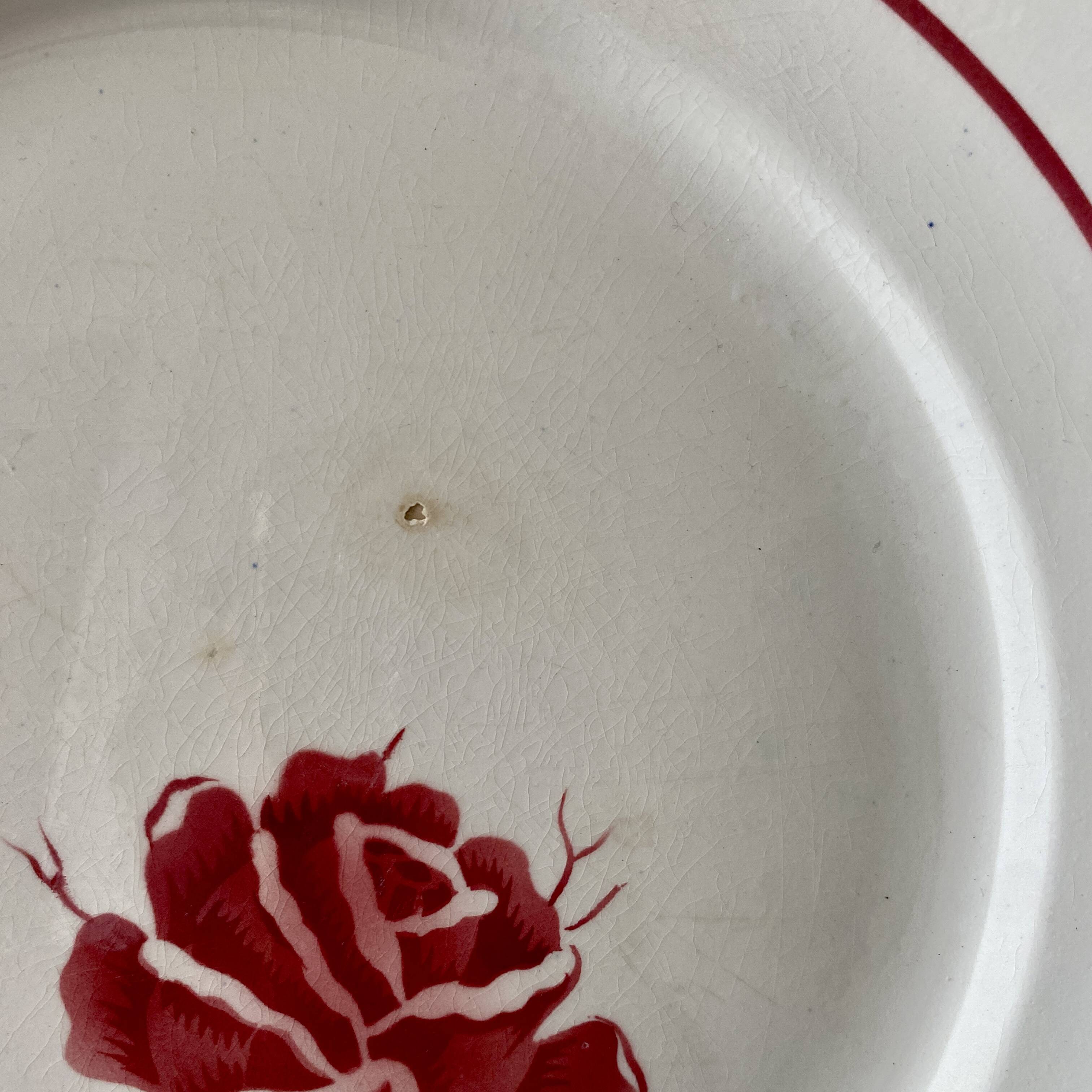 Set of 3 vintage iron clay dishes model 4205 from Saint Amand