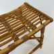 Vintage rattan bamboo footstool stool 1960s