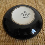 Quimper HB Hubandière earthenware ashtray, vintage decorative ashtray