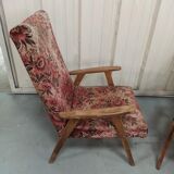 Set 3 armchairs compass feet