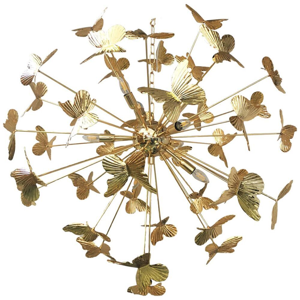 hammered brass chandelier