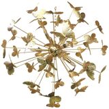 hammered brass chandelier