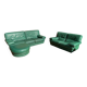 Roche Bobois living room green leather made in Italy