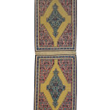 Pair of Yellow Kilims Handmade Persian Flatwoven Area Rugs- 81x115cm