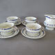 4 tasses et soucoupes & crémier Rouen E. Bourgeois