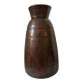Vase Africain Bois Massif - Art Primitif - Sculpture Wabi Sabi