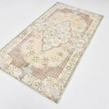 4x7 Light Yellow and Brown Persian Rug, 114x204Cm