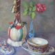 Ancien tableau huile sur carton René Champion