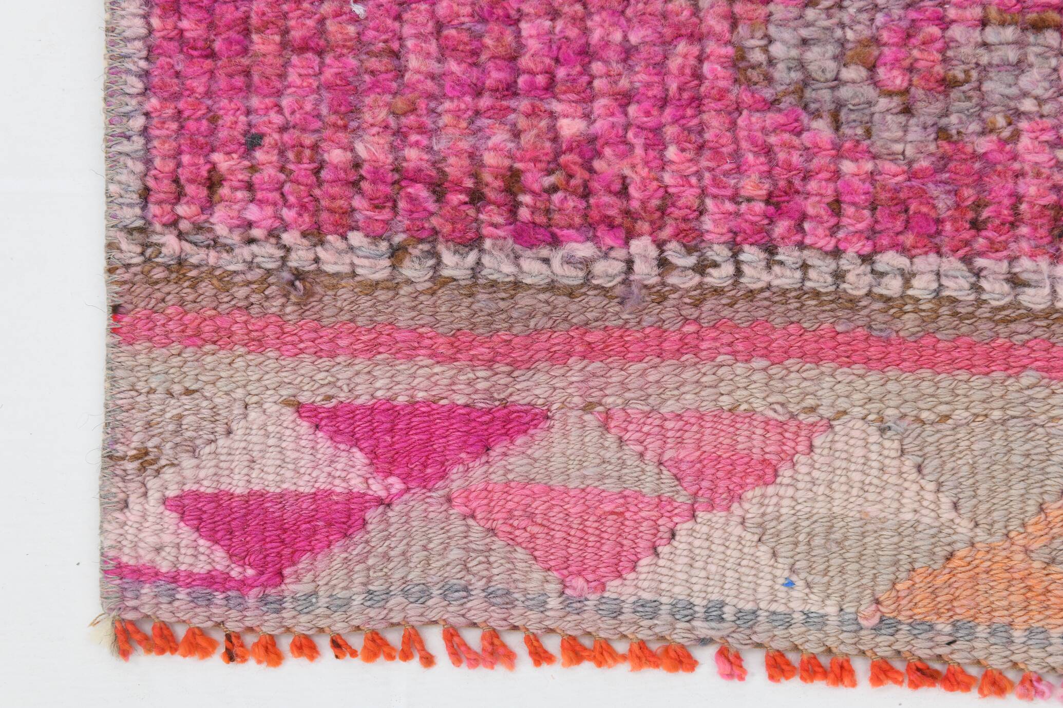 3x12 Pink Persian Vintage Runner Rug, 92x355Cm SK 18193