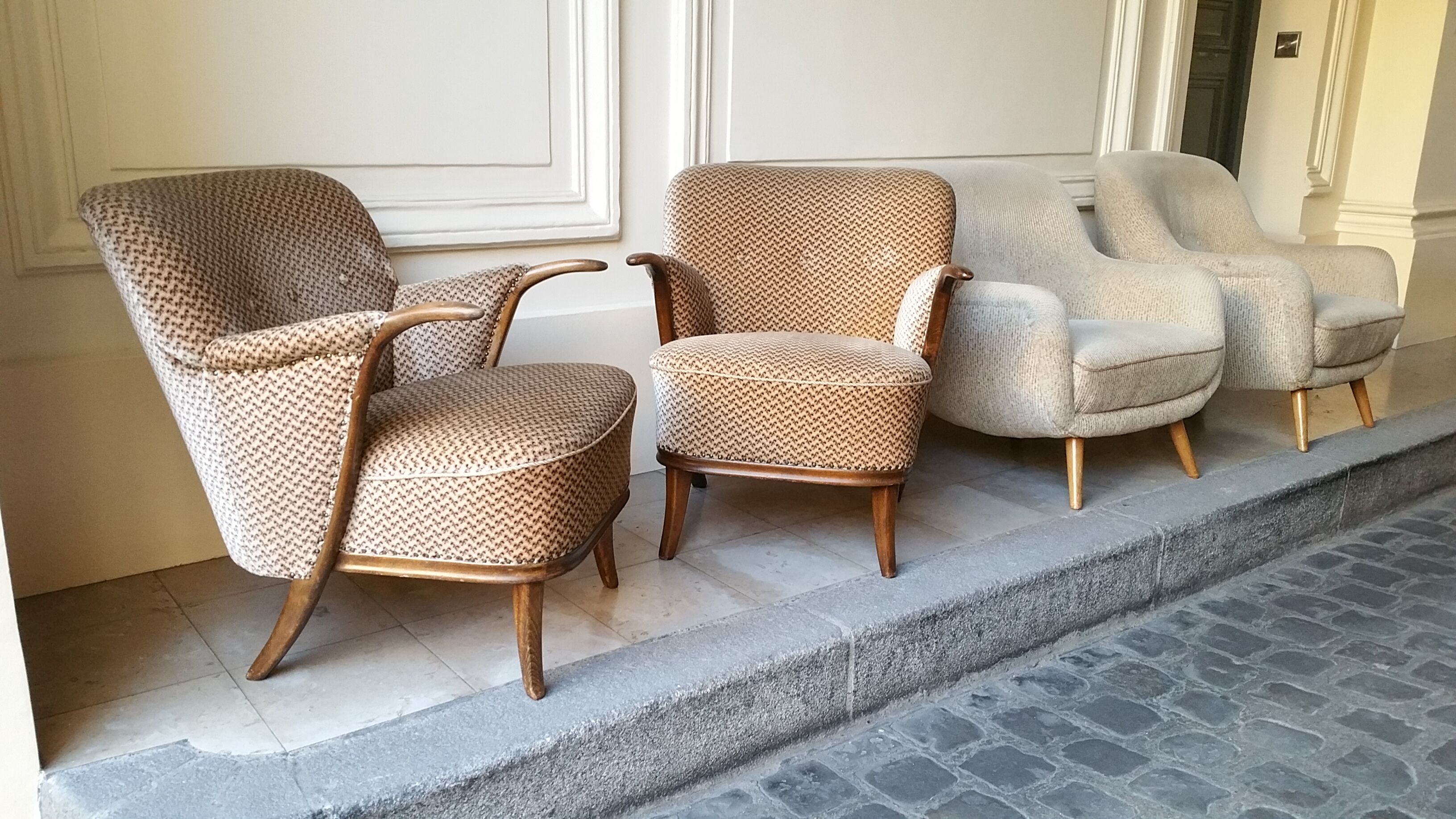 Sculptural years 50-60 vintage chairs design Penguin