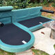 1980s B&b Italia Antonio Citterio Sity Sofa Sectional in Green and Eggshell