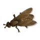Mouche cendrier en métal doré