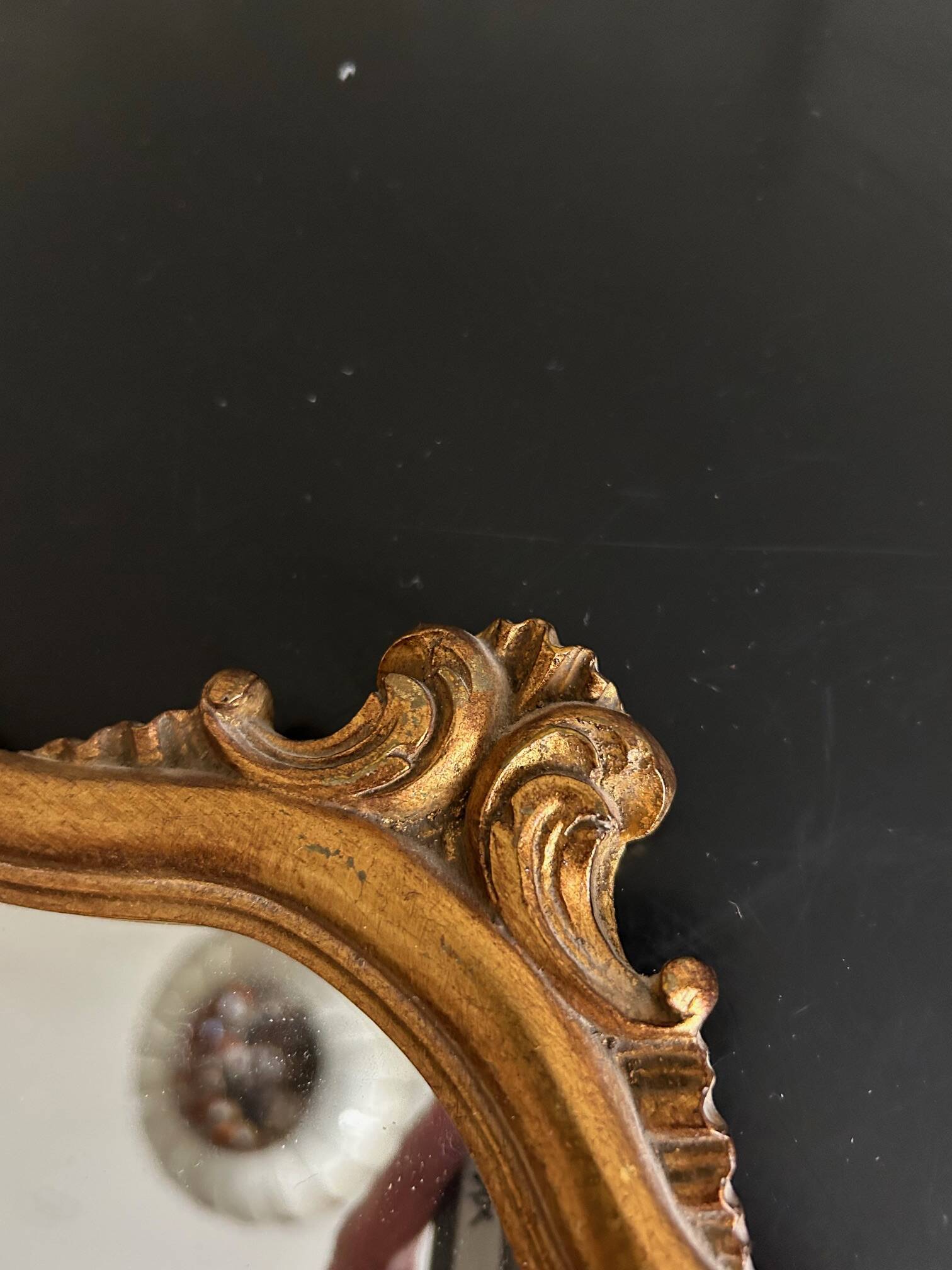 gold wood wall mirror