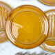 6 asparagus plates in slurry earthenware made in france 1970