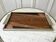 Mirrored tray in chrome, glass, wood and marquetry 60s-70s