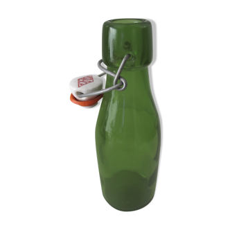 Green glass bottle