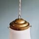 Vintage bell-shaped white opaline pendant light