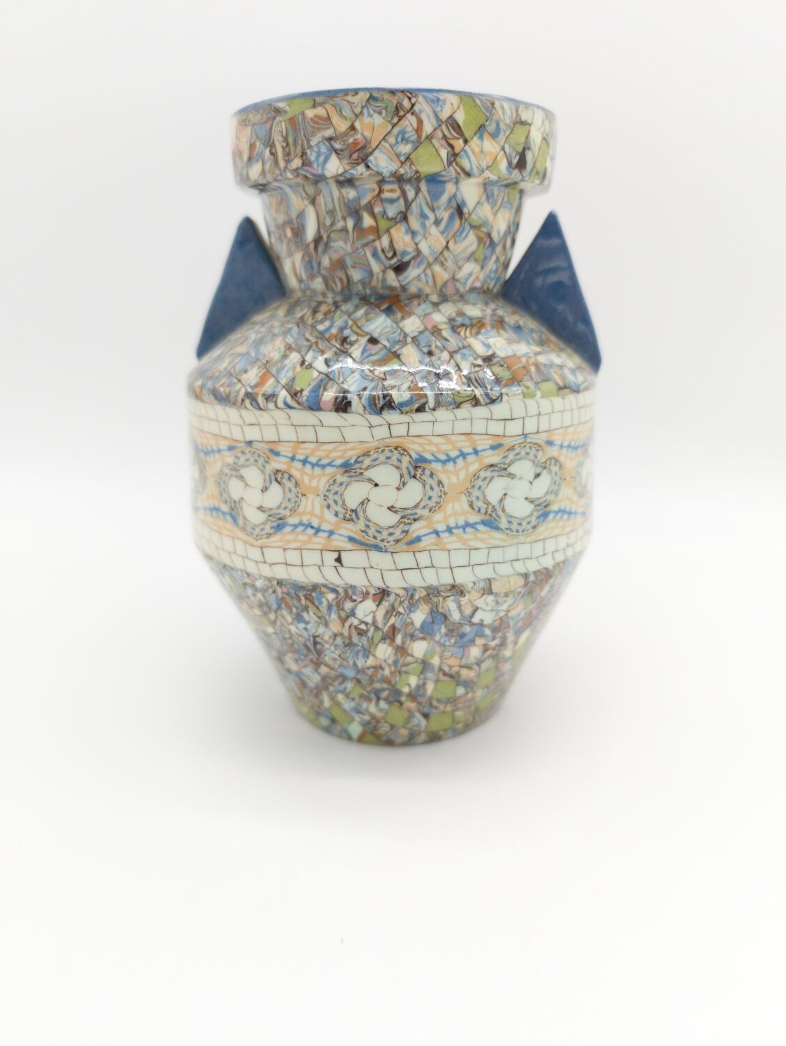Gerbino vallauris art deco vase with propellers