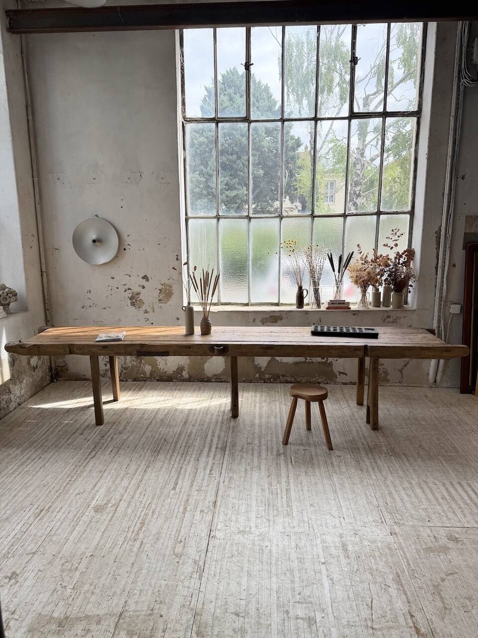 Brutalist popular art table XXL 3.5m/4m pine and oak