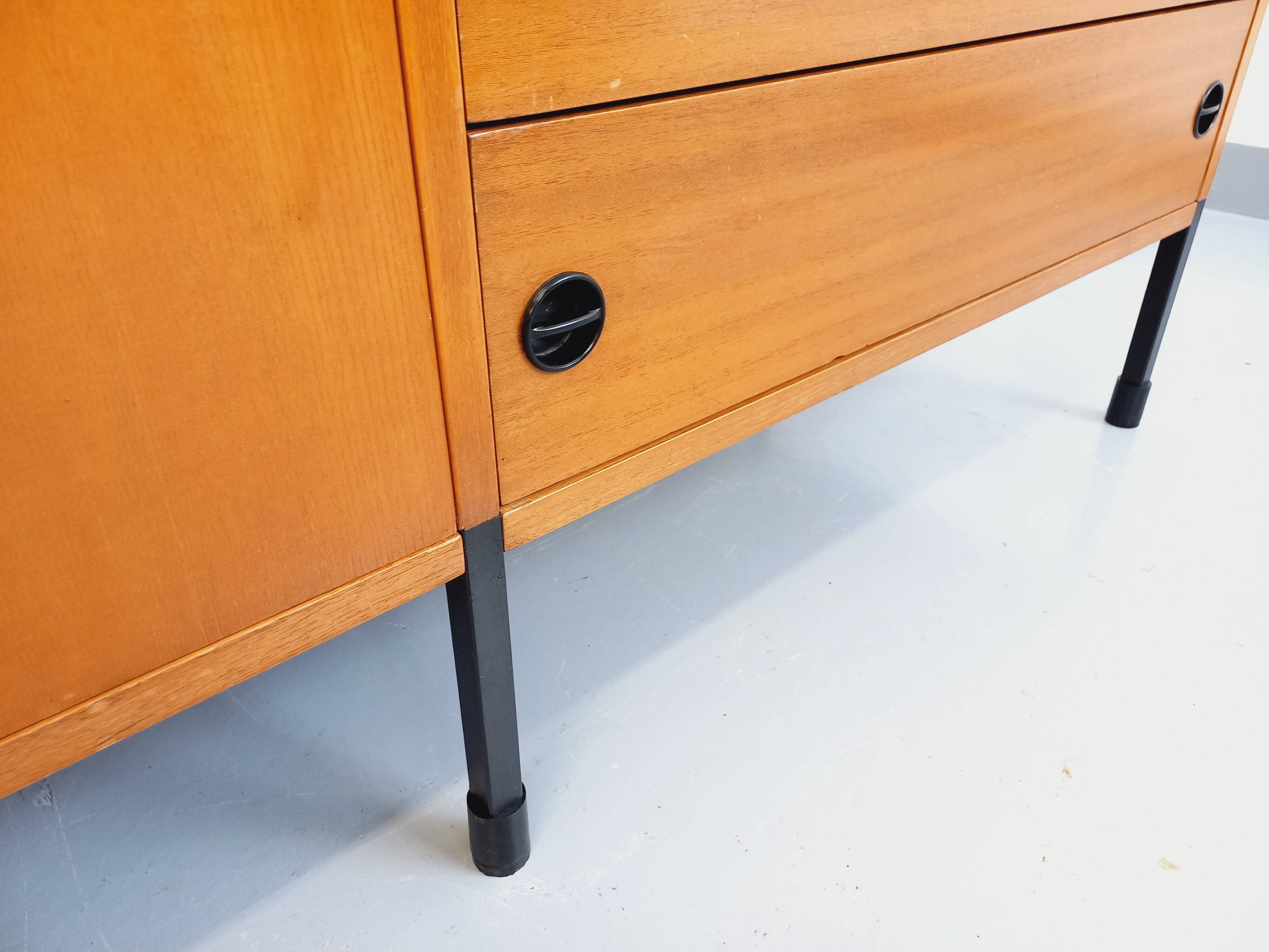 Large vintage modernist low sideboard ARP Minvielle by Guariche Mortier