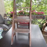Old folding chair stepladder