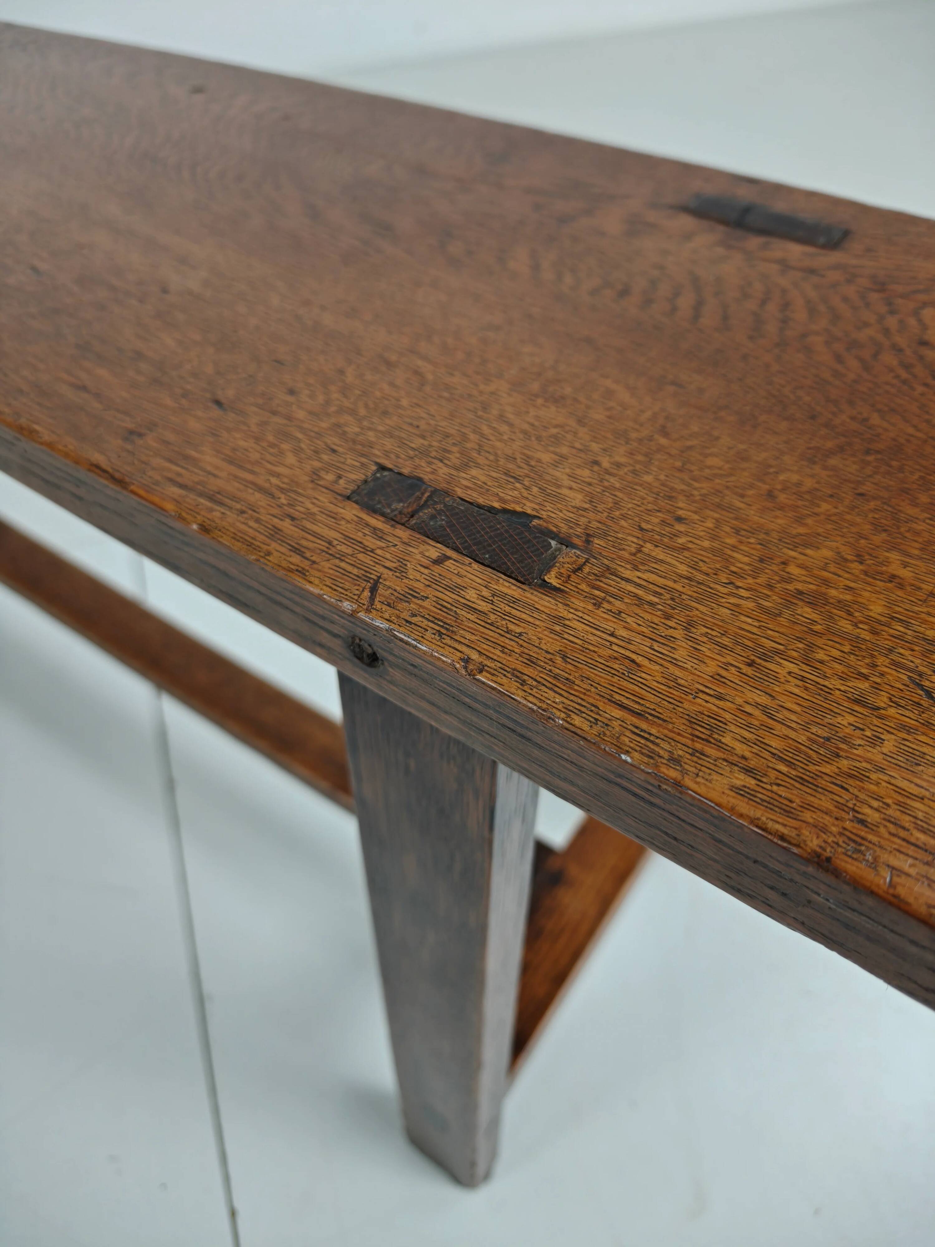 Pair of 19th century French rustic benches – solid oak