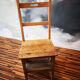 Convertible antique step stool chair
