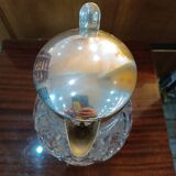 Crystal and silver carafe