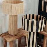 Raffia table lamp