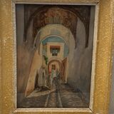 Orientalist painting watercolor tunisia north africa g-trombik 1939