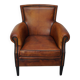 Vintage Dutch cognac coloured leather club chair