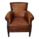 Vintage Dutch cognac coloured leather club chair