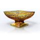 Carnival yellow iridescent glass cup candy dish Indiana Glass 1970s