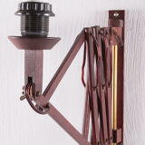 Vintage wall harmonica lamp teak Danish design, 1960