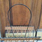 Porte revue métal et osier