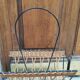 Metal and wicker magazine rack