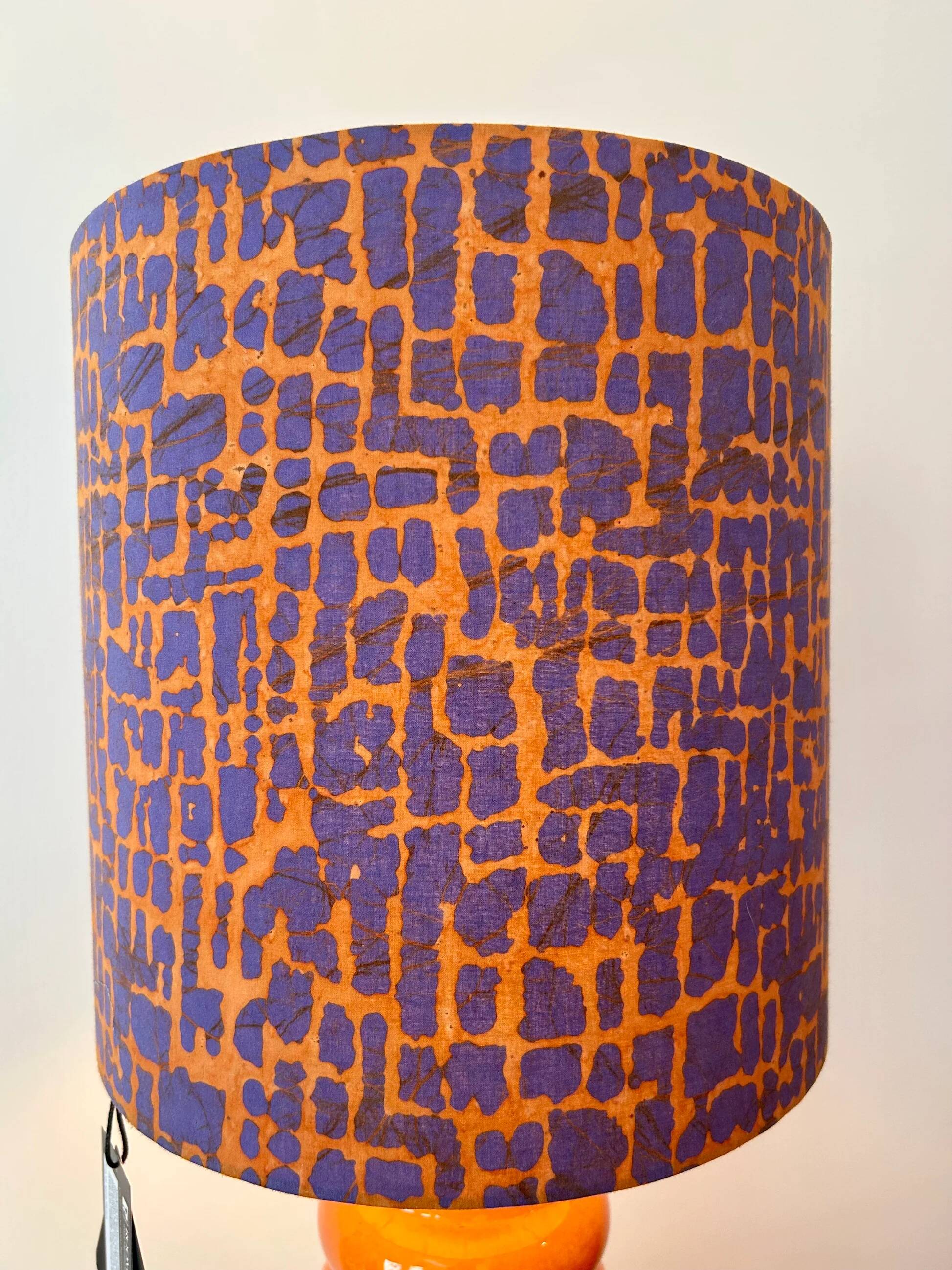 AK-Keramik: Lampe de table orange à partir d'un vase en céramique Mid Century