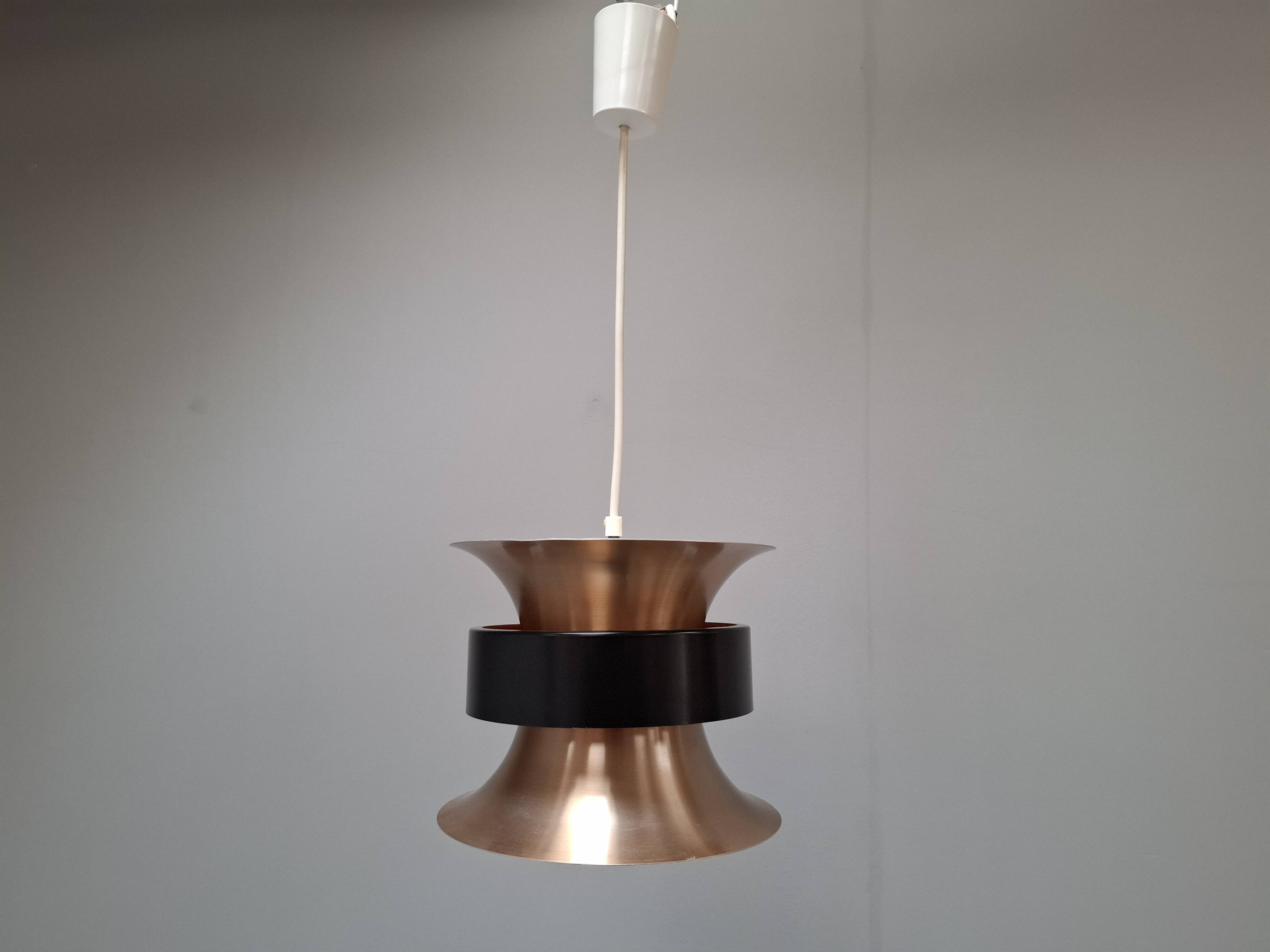 Suspension en laiton vintage danoise par Ben Nordsted pour Lyskaer, années 1970.