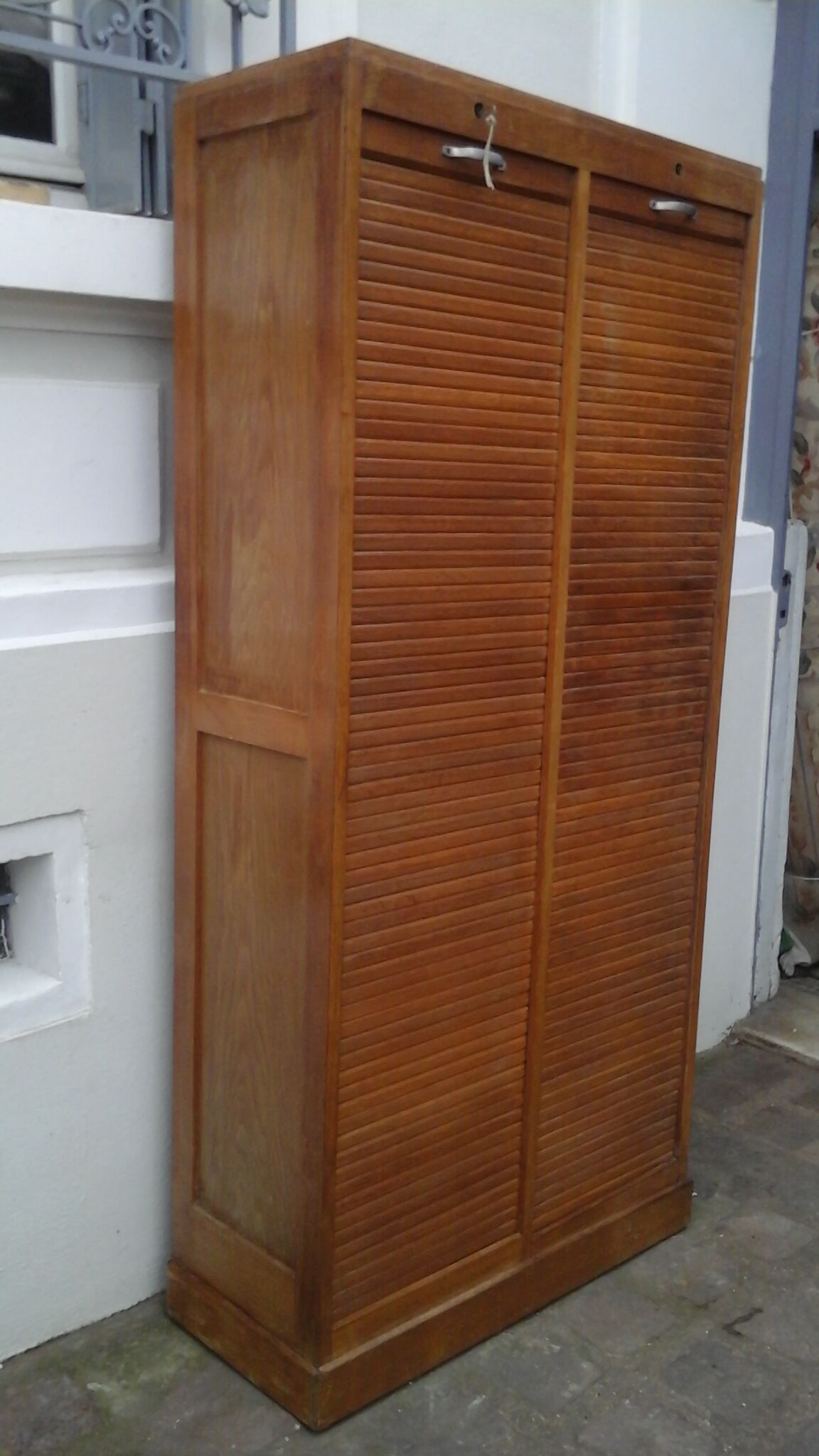 Binder with double curtains old oak