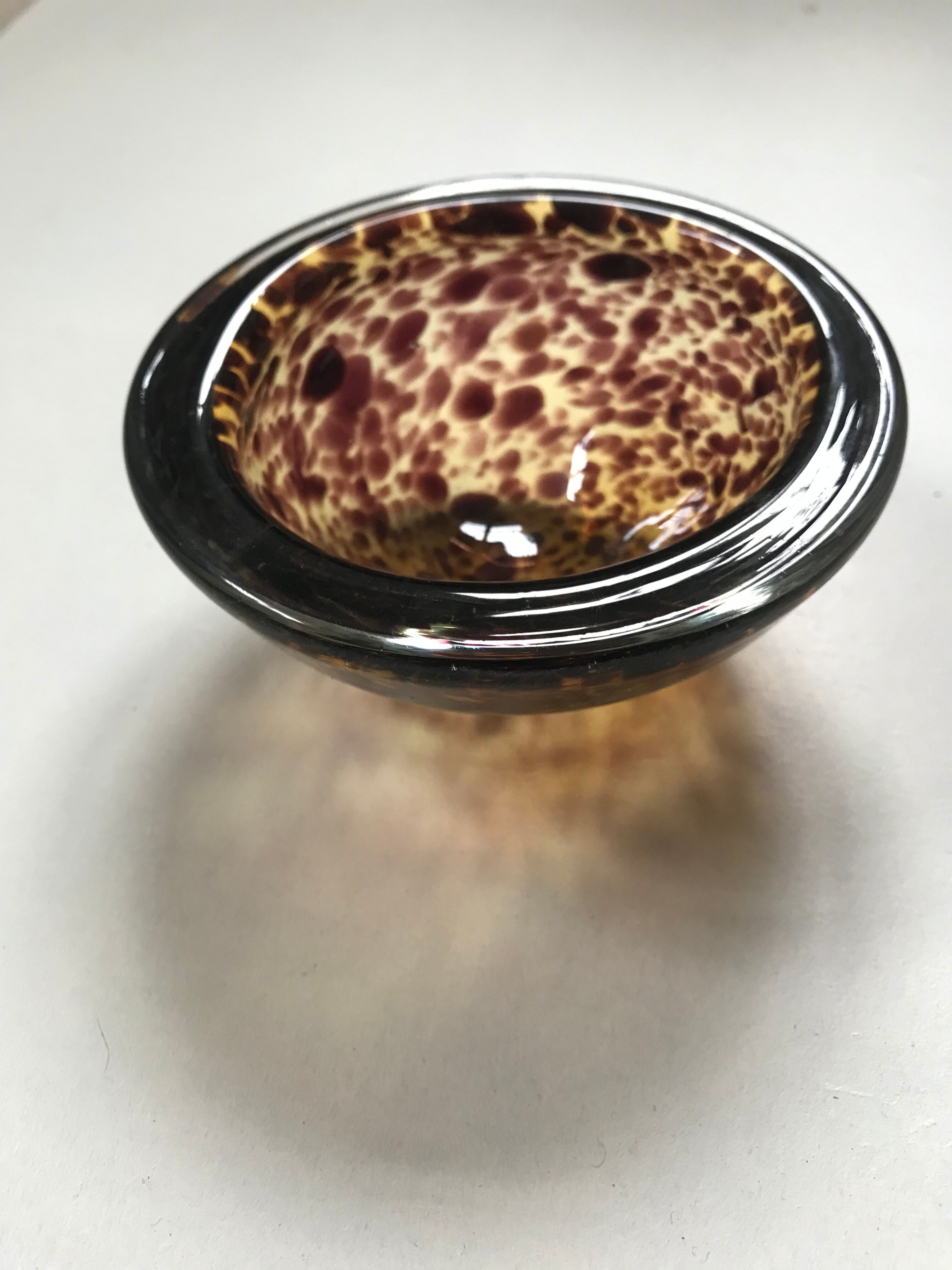 Vintage Murano tortoiseshell ashtray