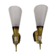 Pair of wall sconces plexiglass rockabilly gilded