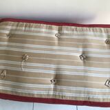 Vintage red padded bench