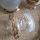 Carafe and 5 glasses set in art deco granite glass