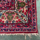 Tapis tribal antique 332x240 cm laine oriental tapis fait à la main rose, violet, vert