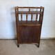 Meuble de rangement en rotin tissé et bambou vintage années 70